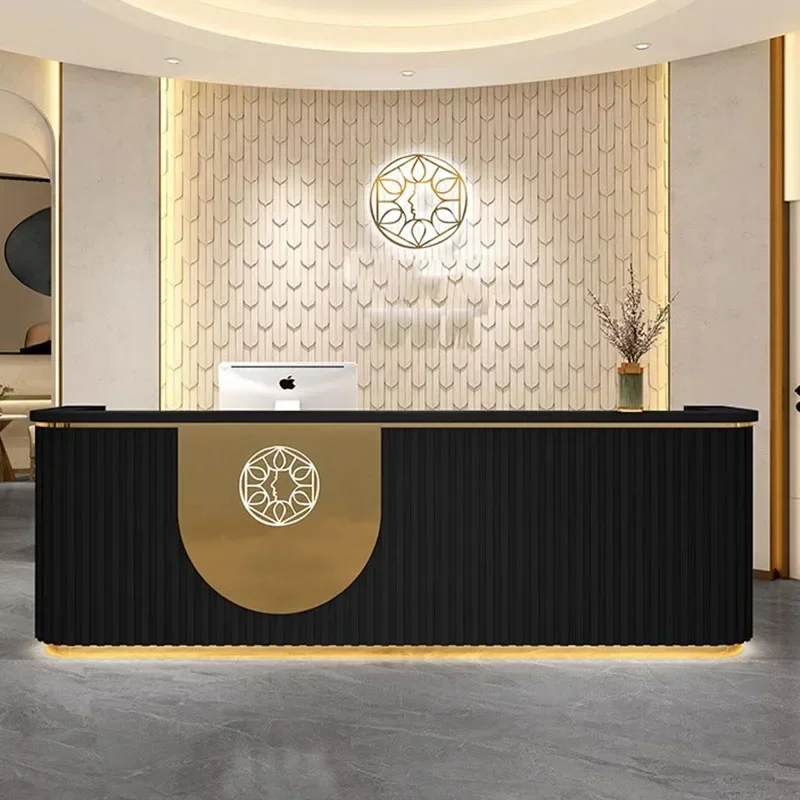 Luxury Office Reception Desks Cashier Counter Pulpit Bar Mobile Reception Counter Register Minimalist Mostrador Trendy Furniture
Luxury Office Reception Desks Cashier Counter Pulpit Bar Mobile Reception Counter Register Minimalist Mostrador Trendy Furniture