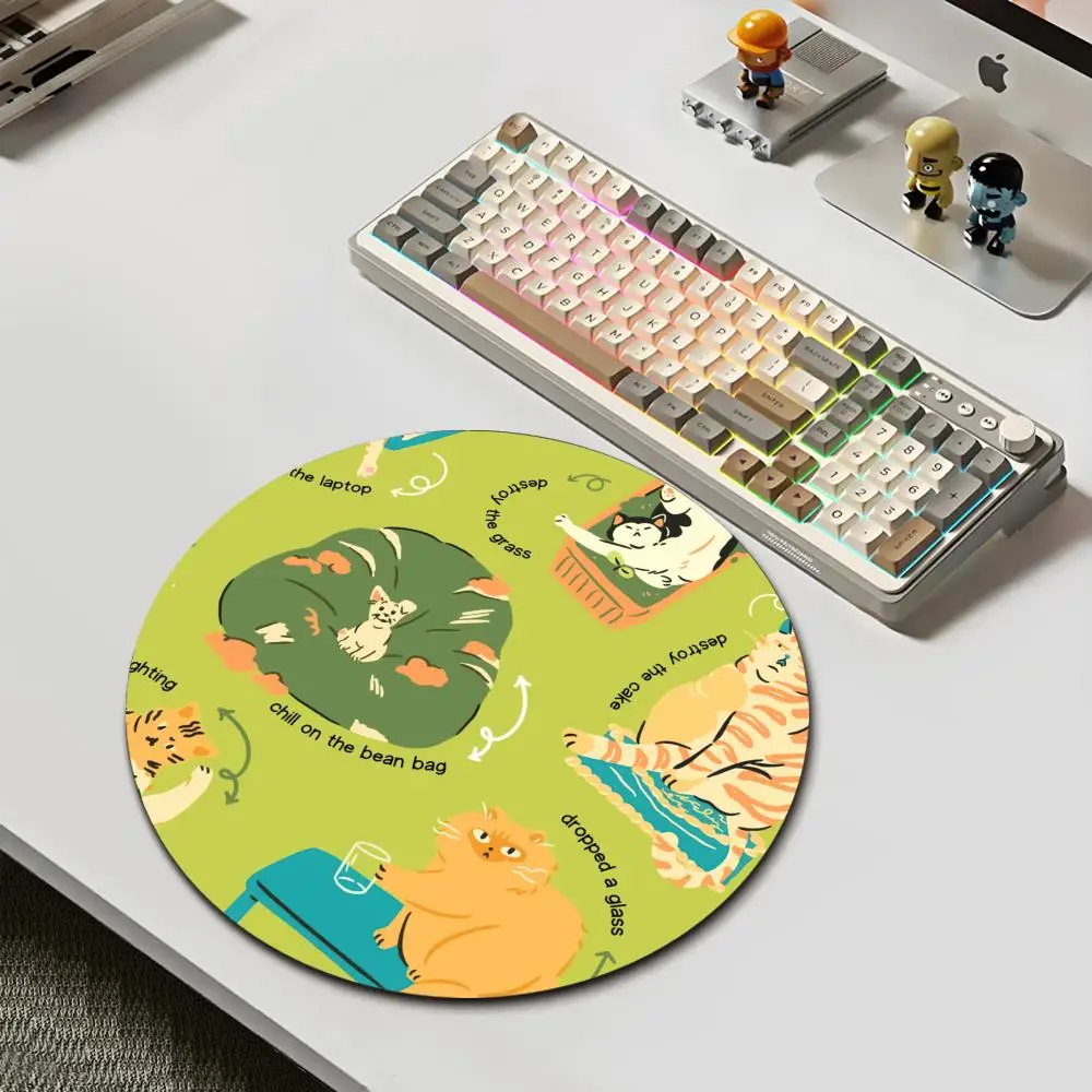 HYBXAXC Funny Cat Daily Life Print Round Mouse Pad Non-Slip Desk Mat Thick Rubber Base for Gaming & Office
HYBXAXC Funny Cat Daily Life Print Round Mouse Pad Non-Slip Desk Mat Thick Rubber Base for Gaming & Office