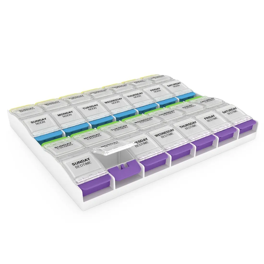 Weekly Pill Organizer 7-Day, Extra Large Push Button, Arthritis Friendly, BPA Free, 4 Times a Day
Weekly Pill Organizer 7-Day, Extra Large Push Button, Arthritis Friendly, BPA Free, 4 Times a Day