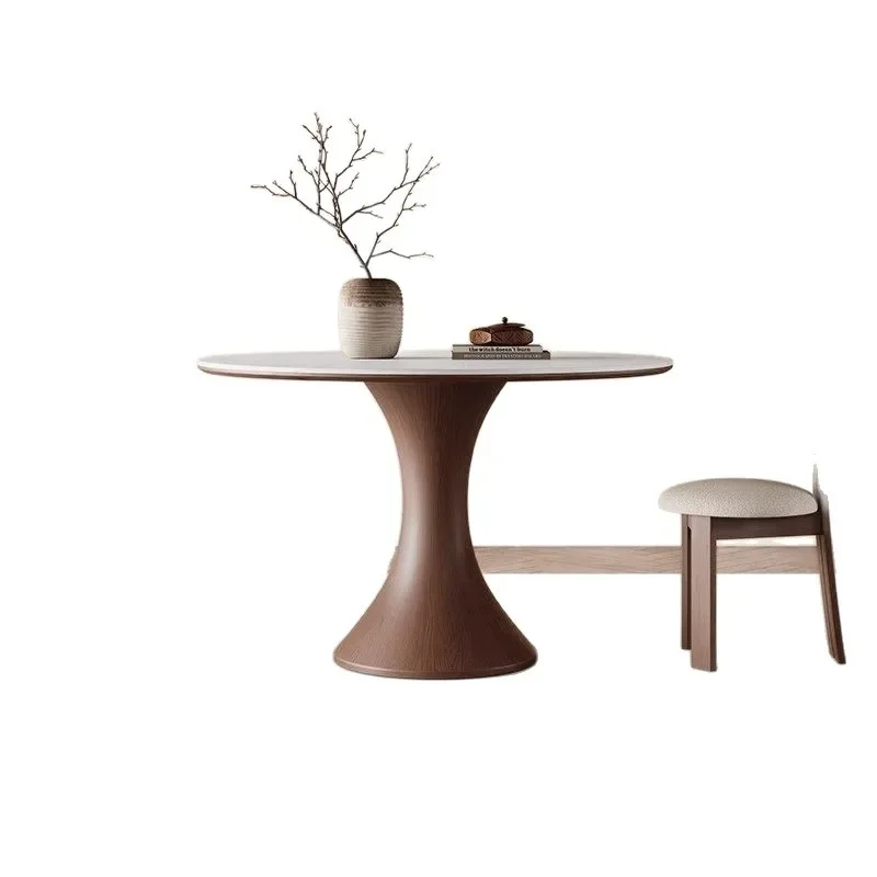 Modern dining table and chairs simple rock slab combination round table household small apartment retro antique solid wood rou
Modern dining table and chairs simple rock slab combination round table household small apartment retro antique solid wood rou