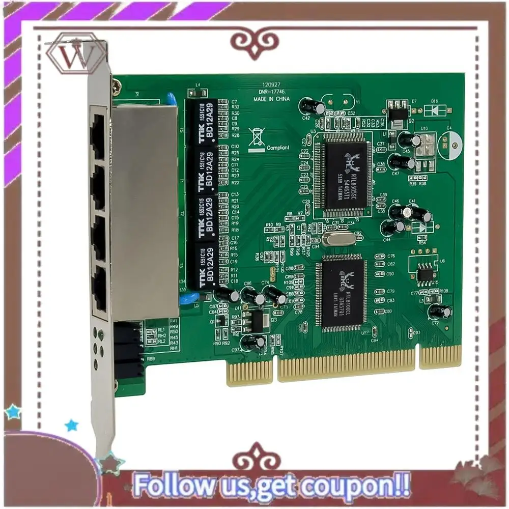ABBG-Fast Ethernet-коммутатор, плата коммутатора 100 Мбит/с, PCIE, 4 порта, сетевой коммутатор RJ45, набор микросхем RTL8305 + 8100CL для настольного ПК
ABBG-Fast Ethernet-коммутатор, плата коммутатора 100 Мбит/с, PCIE, 4 порта, сетевой коммутатор RJ45, набор микросхем RTL8305 + 8100CL для настольного ПК