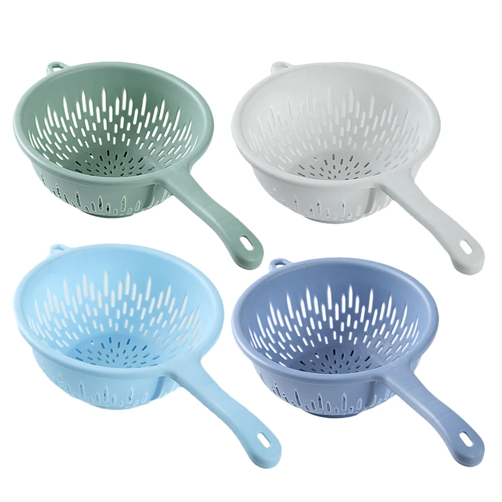 4Pcs Practical Plastic Colander Strainer for Kitchen Food Vegetable Fruit Drain High Hardness Deformation Resistant Easy to Use
4Pcs Practical Plastic Colander Strainer for Kitchen Food Vegetable Fruit Drain High Hardness Deformation Resistant Easy to Use