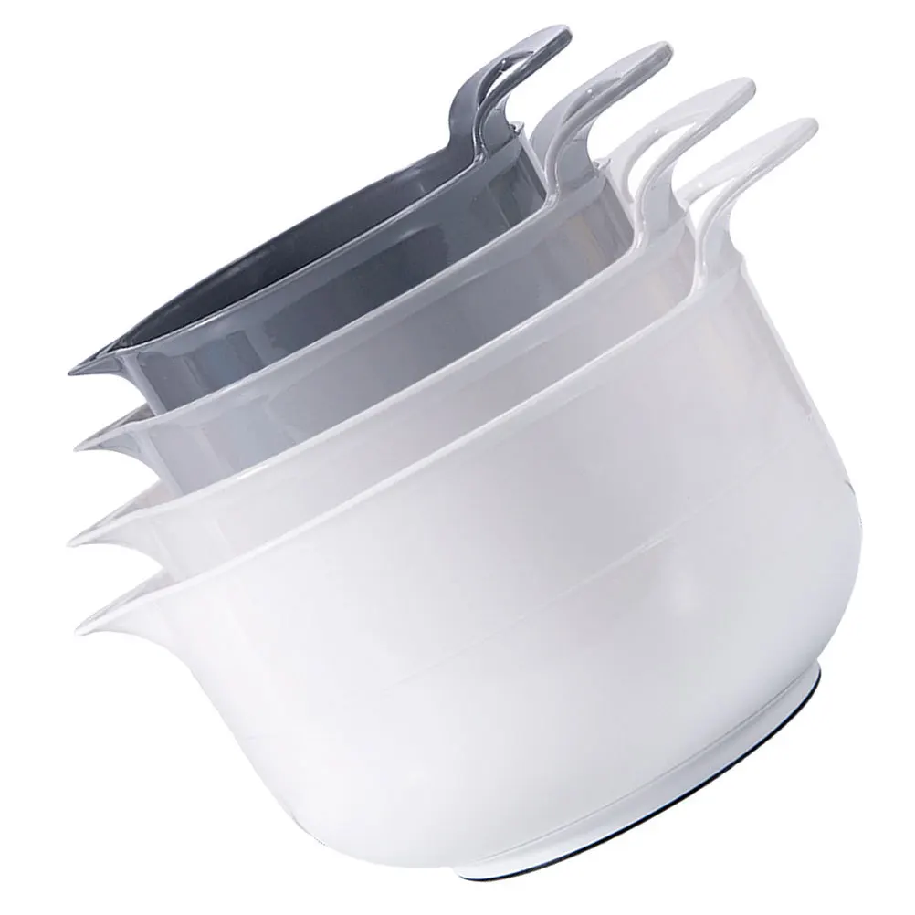 4Pcs Wear-Resistant Mixing Bowls Stackable Food Washing Basins Multi-Purpose Kitchen Noodle Container Large Mixing Bowl
4Pcs Wear-Resistant Mixing Bowls Stackable Food Washing Basins Multi-Purpose Kitchen Noodle Container Large Mixing Bowl