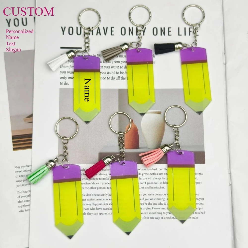 Personalization Cute Acrylic Custom Metal Creativity Keychain Car Keyring Bag Key Ring Girl Women Pencil Gift
Personalization Cute Acrylic Custom Metal Creativity Keychain Car Keyring Bag Key Ring Girl Women Pencil Gift