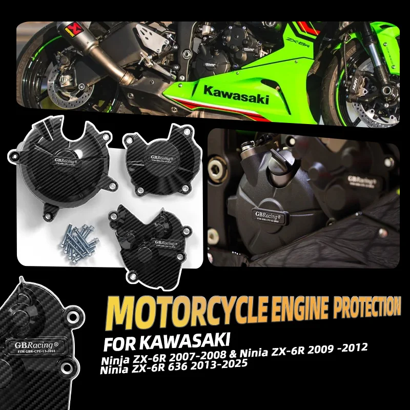 Аксессуары для мотоциклов v2 GBRacing для KAWASAKI Ninja ZX-6R 2007-2012, Ninja ZX-6R 636 2013-2026, комплект дополнительных накладок на двигатель (carenados)
Аксессуары для мотоциклов v2 GBRacing для KAWASAKI Ninja ZX-6R 2007-2012, Ninja ZX-6R 636 2013-2026, комплект дополнительных накладок на двигатель (carenados)