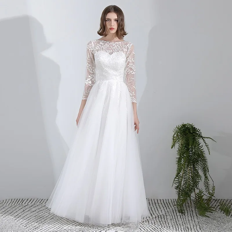 2025 New Summer Women's Wedding Dress Dress, Fashionable and Simple Lace Long Sleeved Travel Photography Slimming Mesh Dress
2025 New Summer Women's Wedding Dress Dress, Fashionable and Simple Lace Long Sleeved Travel Photography Slimming Mesh Dress