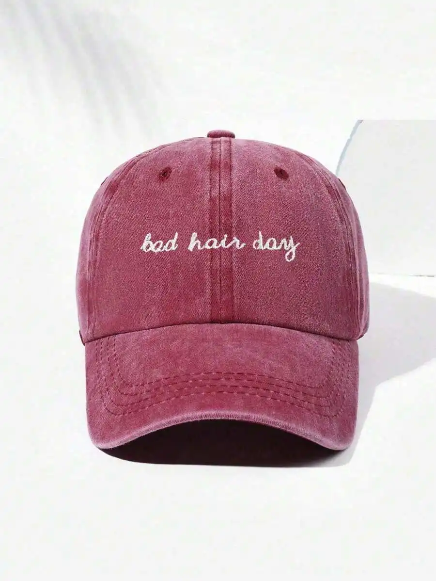 Embroidered Bad Hair Day Washed Baseball Cap Breathable Adjustable Sun Hat For Outdoor Activities
Embroidered Bad Hair Day Washed Baseball Cap Breathable Adjustable Sun Hat For Outdoor Activities
