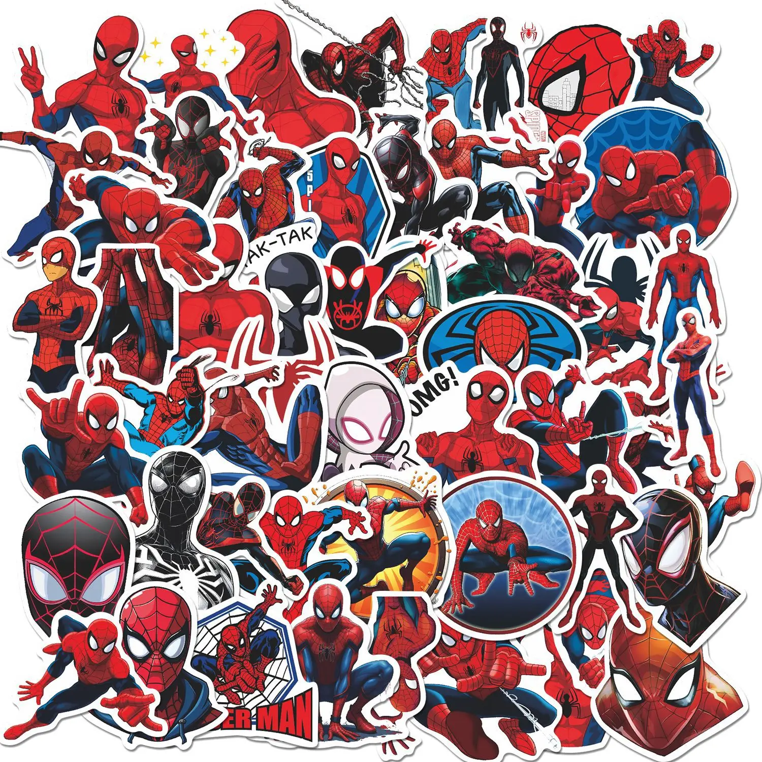 54pcs Cartoon Cool SpiderMan Stickers DIY Skateboard Fridge Motorcycle Luggage PVC Waterproof Sticker Toy Gift
54pcs Cartoon Cool SpiderMan Stickers DIY Skateboard Fridge Motorcycle Luggage PVC Waterproof Sticker Toy Gift
