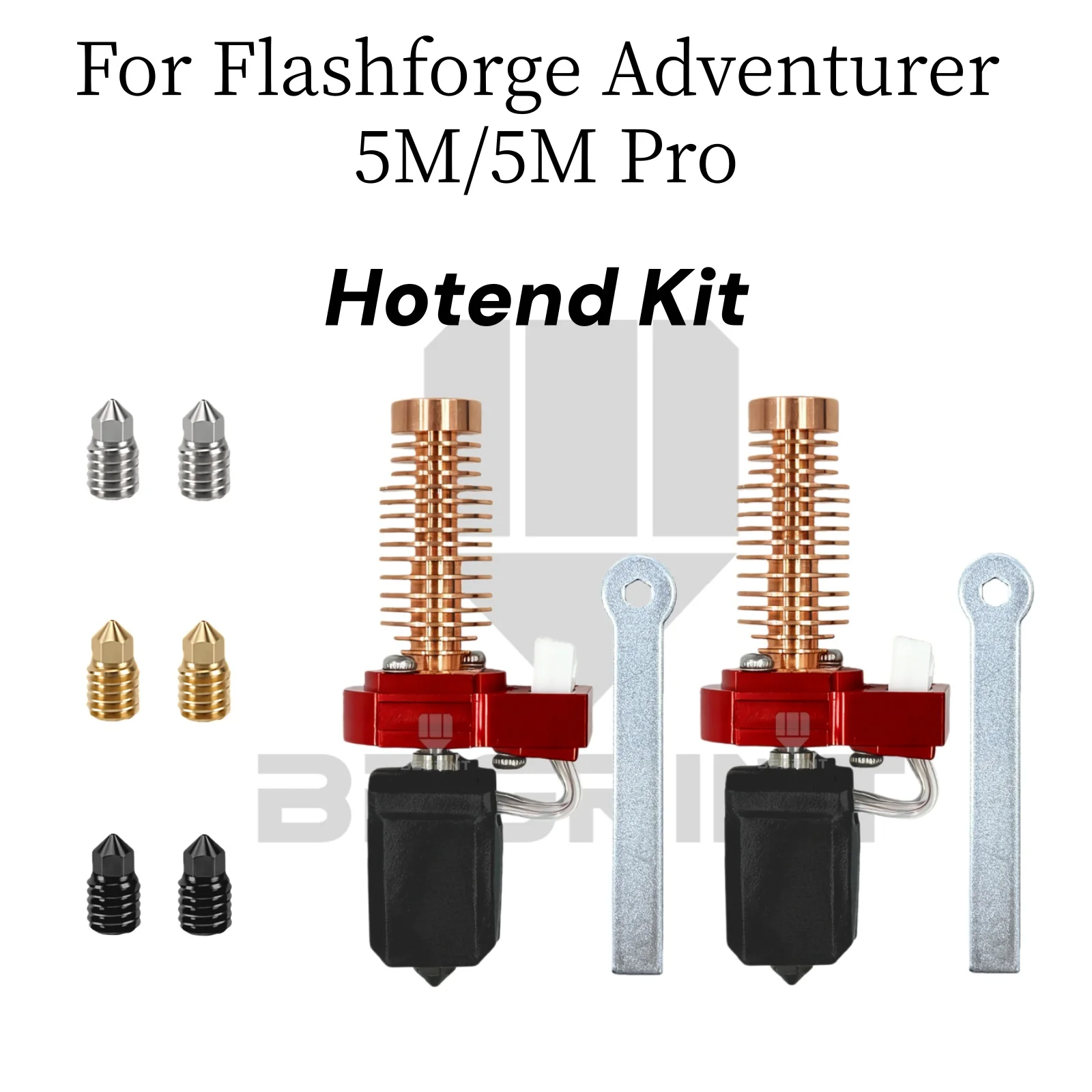 Quick-Detachable Upgraded Hotend for Flashforge Adventurer 5M/5M Pro, High-Durability Hardened Steel Nozzle 3D Printer Accessory
Quick-Detachable Upgraded Hotend for Flashforge Adventurer 5M/5M Pro, High-Durability Hardened Steel Nozzle 3D Printer Accessory