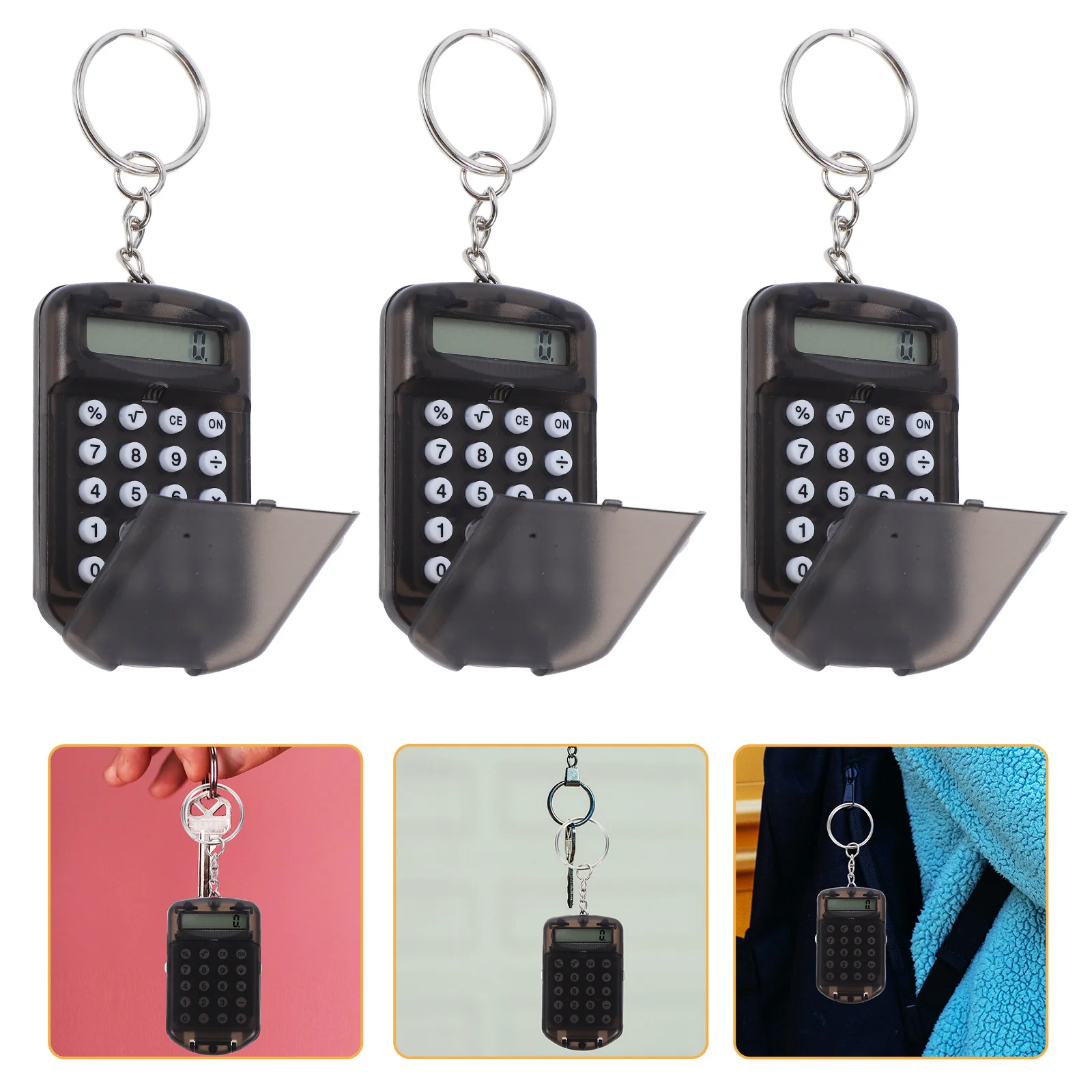3Pcs Mini Calculator Compact Flip Cover Style Transparent Handheld Device Tool for Portable Learning
3Pcs Mini Calculator Compact Flip Cover Style Transparent Handheld Device Tool for Portable Learning