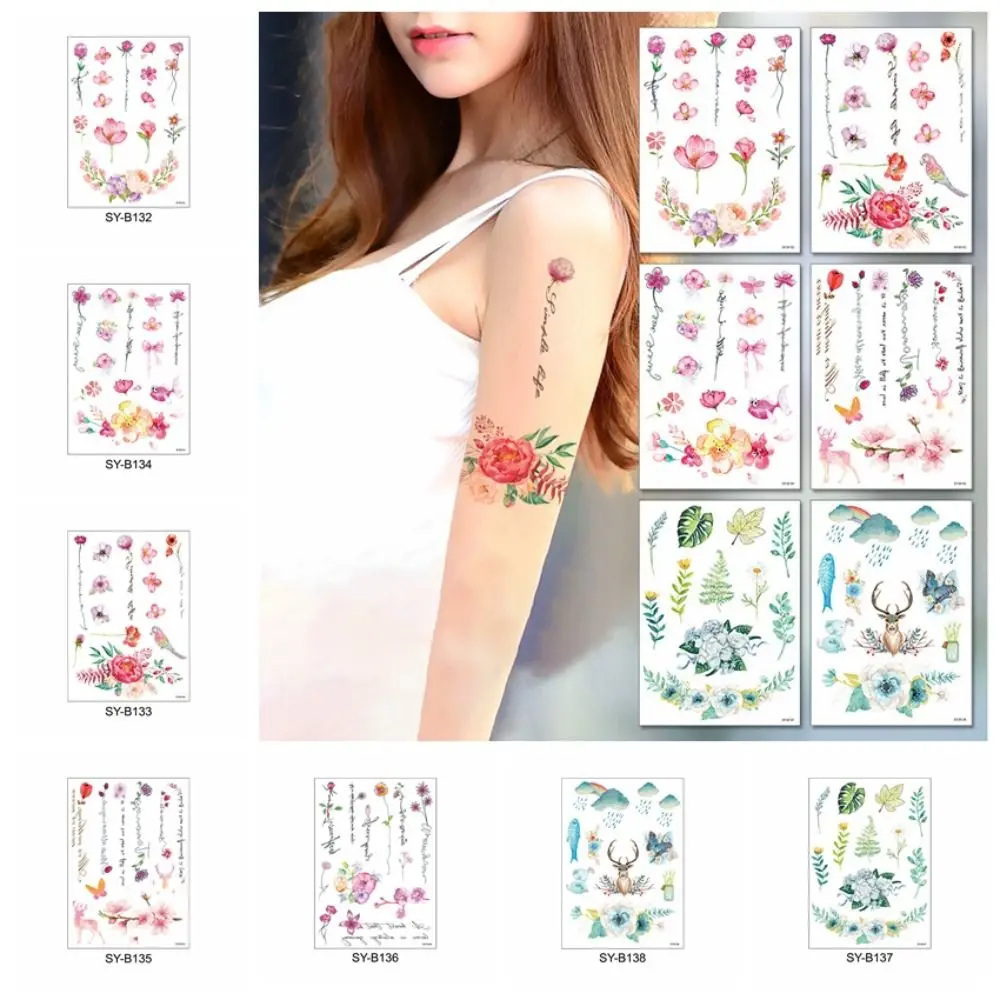 Realistic 3D Flower Tattoo Stickers Body Art Colorful Butterfly Tattoo Sticker Waterproof Little Fresh Temporary Tattoos Girls
Realistic 3D Flower Tattoo Stickers Body Art Colorful Butterfly Tattoo Sticker Waterproof Little Fresh Temporary Tattoos Girls