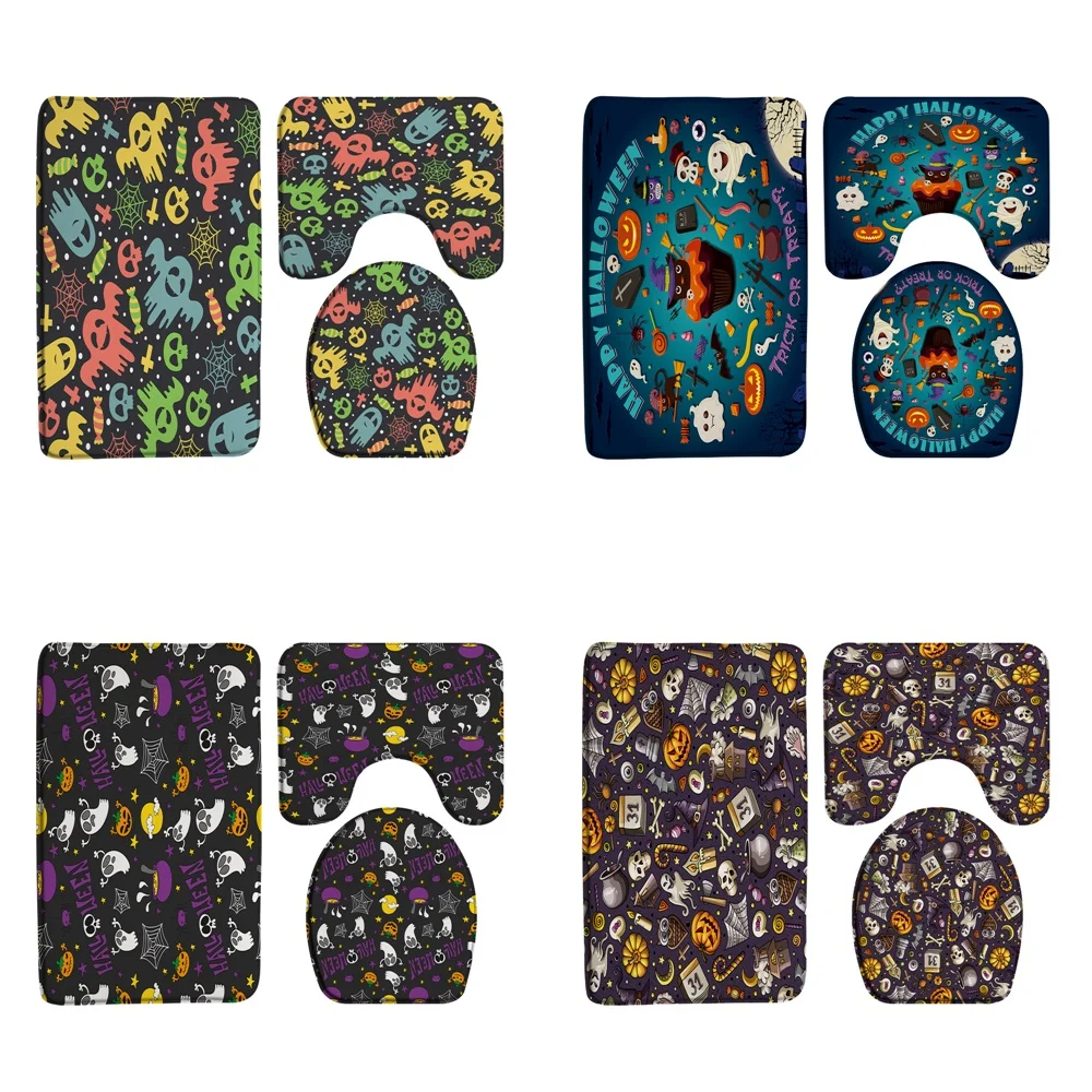 Halloween Horror Spooky Bathroom Rug Sets 3Pcs Alchemy Skull Candy Pumpkin Flannel Doormat Home Bath Mat Carpet Toilet Lid Cover
Halloween Horror Spooky Bathroom Rug Sets 3Pcs Alchemy Skull Candy Pumpkin Flannel Doormat Home Bath Mat Carpet Toilet Lid Cover