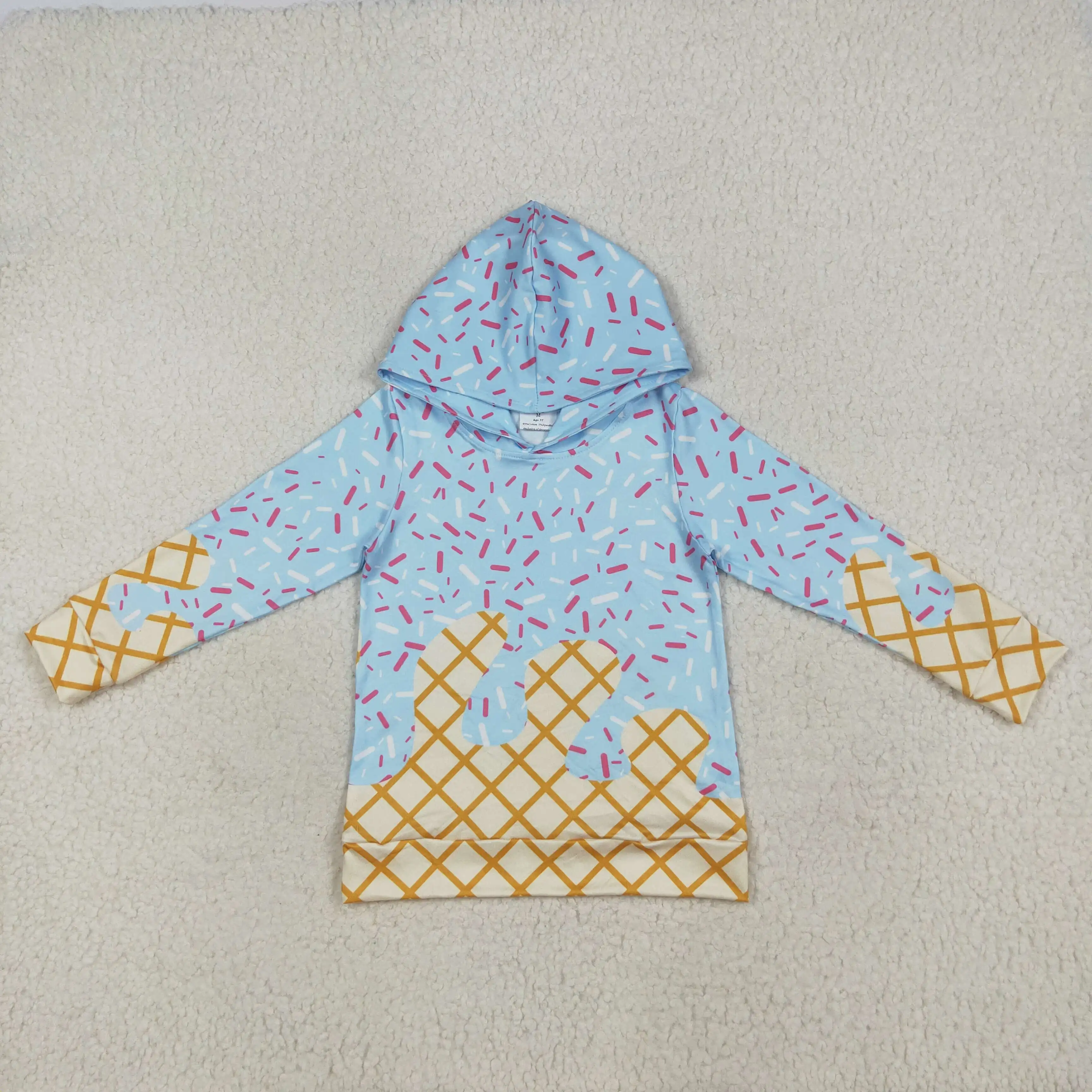 In Stock Western Clothes Kid Baby Blue Ice Scream Sprinkle Print Hood Long-Sleeved Winter Top Boys Camo Children Clothes 
In Stock Western Clothes Kid Baby Blue Ice Scream Sprinkle Print Hood Long-Sleeved Winter Top Boys Camo Children Clothes