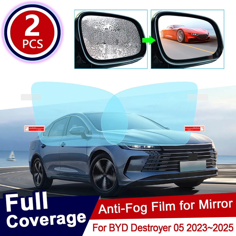 Для BYD Destroyer 05 2023 ~ 2025 2024 Seal 5 DM-i King, полное покрытие, противотуманная пленка, зеркало заднего вида, непромокаемая прозрачная противотуманная пленка для автомобиля 
Для BYD Destroyer 05 2023 ~ 2025 2024 Seal 5 DM-i King, полное покрытие, противотуманная пленка, зеркало заднего вида, непромокаемая прозрачная противотуманная пленка для автомобиля