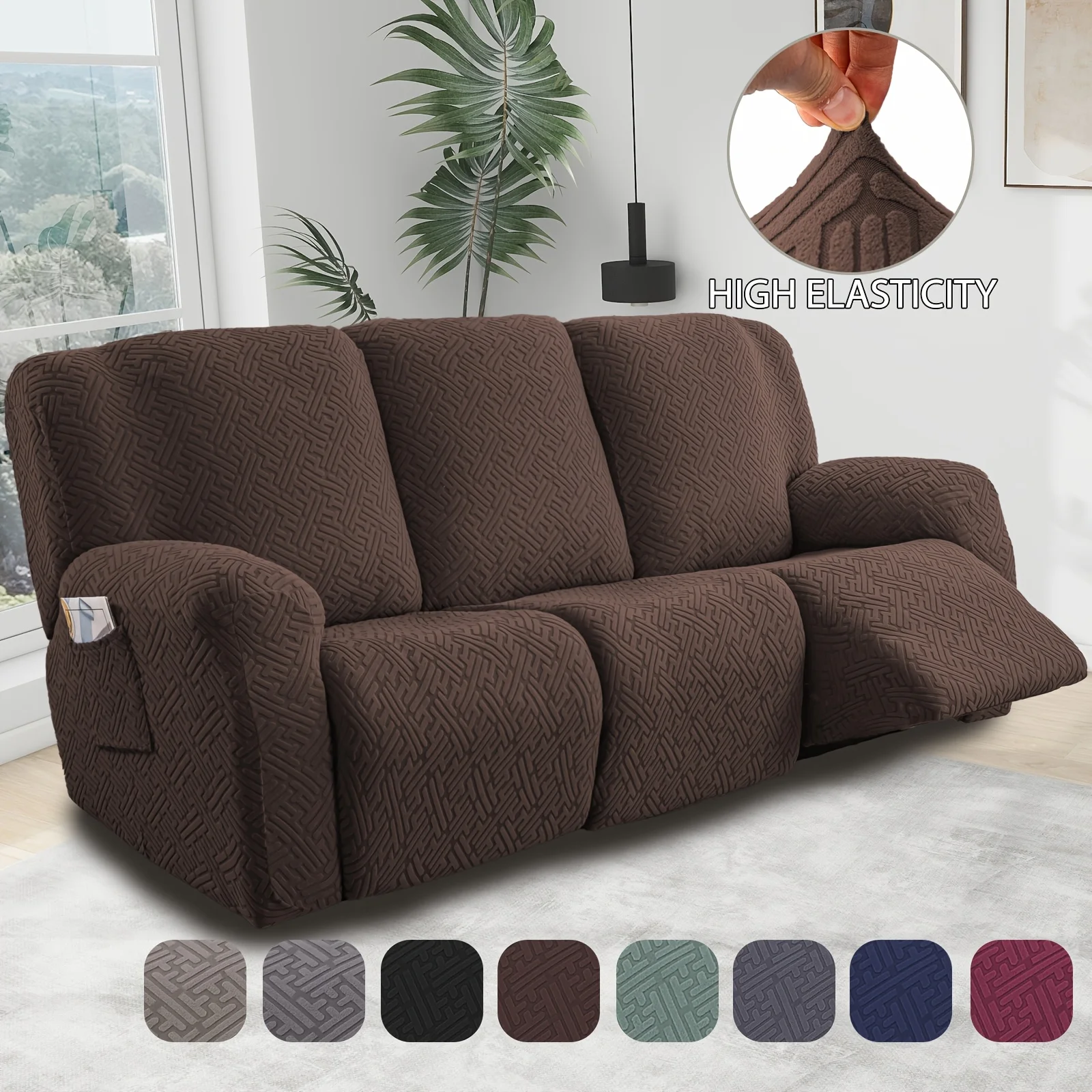 3SEATS 8pcs Recliner Slipcover Set, Flexible And Soft Slide Sleeve, Furniture Protector with Pocket, Suitable for Sofa Office Li
3SEATS 8pcs Recliner Slipcover Set, Flexible And Soft Slide Sleeve, Furniture Protector with Pocket, Suitable for Sofa Office Li