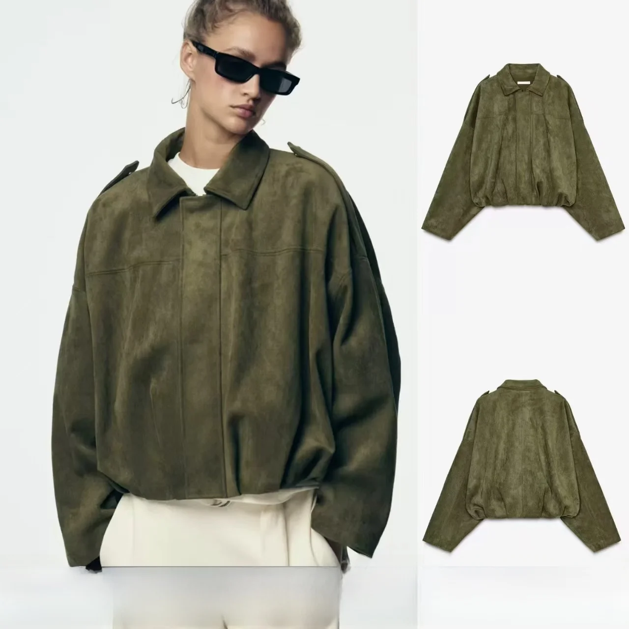 Новая женская укороченная куртка-пилот из искусственной замши, свободного кроя, на молнии, с длинными рукавами, в повседневном стиле, коллекция Осень 2025
Новая женская укороченная куртка-пилот из искусственной замши, свободного кроя, на молнии, с длинными рукавами, в повседневном стиле, коллекция Осень 2025