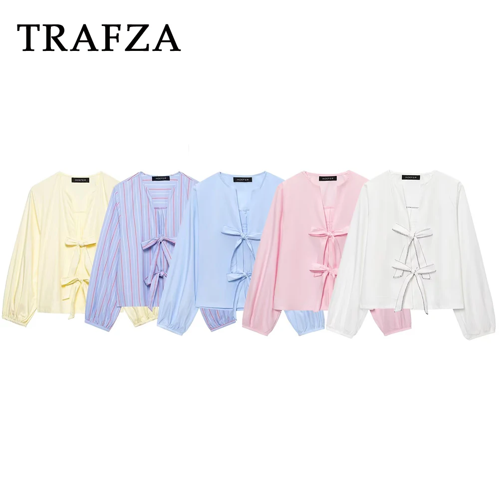 TRAFZA Chic Lace-up Yellow Summer Woman Shirt Streetwear Sexy Bow Solid Elegant Blouse Fashion 2025 Office Lady Y2K Casual Shirt
TRAFZA Chic Lace-up Yellow Summer Woman Shirt Streetwear Sexy Bow Solid Elegant Blouse Fashion 2025 Office Lady Y2K Casual Shirt