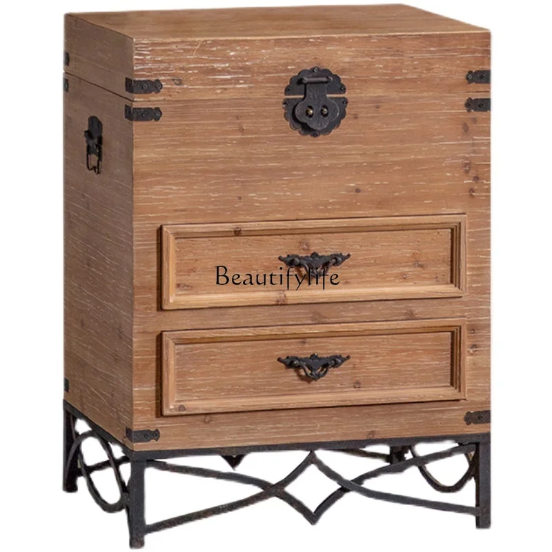 American Country Solid Wood Storage Cabinet B & B Living Room Sofa Side Cabinet Wabi Sansi Wind
American Country Solid Wood Storage Cabinet B & B Living Room Sofa Side Cabinet Wabi Sansi Wind