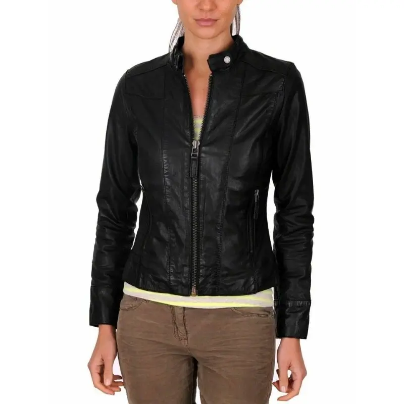 Women Black Leather Jacket Casual Slim Genuine Lambskin Stylish Jacket Clothes
Women Black Leather Jacket Casual Slim Genuine Lambskin Stylish Jacket Clothes
