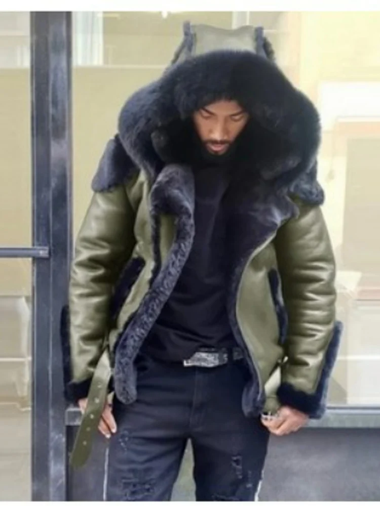 Men's Faux Leather ort Hooded Jaet Thiened Fce Inner Zipper Coat Windproof Breathable Waterproof Oil-resistant UV-re...
Men's Faux Leather ort Hooded Jaet Thiened Fce Inner Zipper Coat Windproof Breathable Waterproof Oil-resistant UV-re...