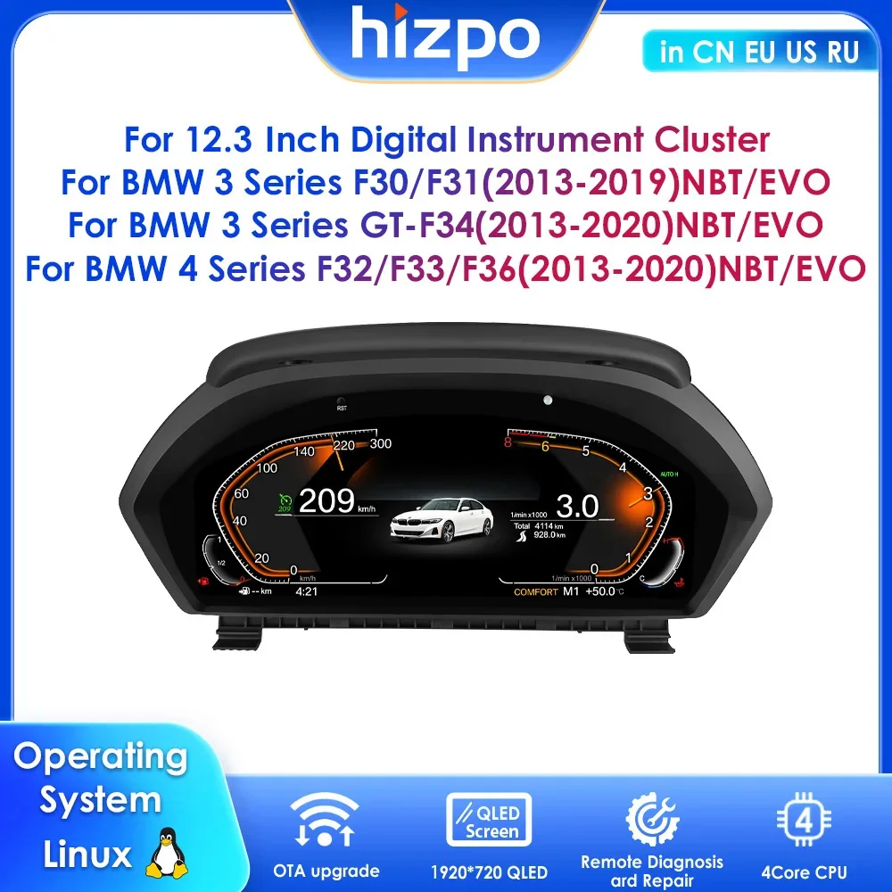 12.3 "Digital Instrument Cluster Dash Panels For BMW 3 Series F30/F31/GT-F34 NBT/EVO/ BMW 4 Series F32/F33/F36(2013-2020)NBT/EVO
12.3 "Digital Instrument Cluster Dash Panels For BMW 3 Series F30/F31/GT-F34 NBT/EVO/ BMW 4 Series F32/F33/F36(2013-2020)NBT/EVO