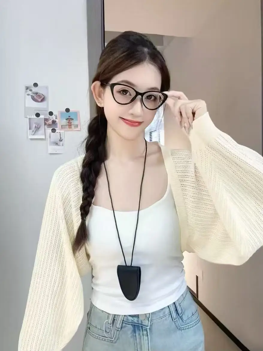 Summer Ice Silk Sun-Proof Cardigan Sheer Cropped Bolero Puff Sleeve Knit Shrug Shawl Streetwear Outer Blouse
Summer Ice Silk Sun-Proof Cardigan Sheer Cropped Bolero Puff Sleeve Knit Shrug Shawl Streetwear Outer Blouse