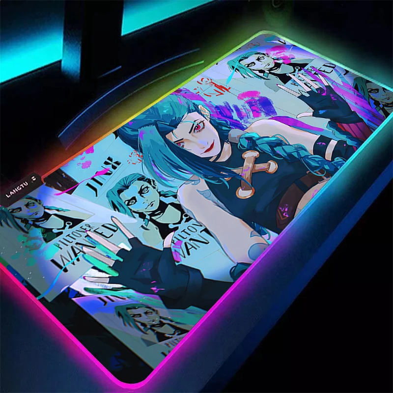 RGB Mouse Pad Gamer Computer Notebook LED PC Anime Girl Mousepad Gaming Accessories Keyboard Pad League of Legends Jinx Desk Mat
RGB Mouse Pad Gamer Computer Notebook LED PC Anime Girl Mousepad Gaming Accessories Keyboard Pad League of Legends Jinx Desk Mat