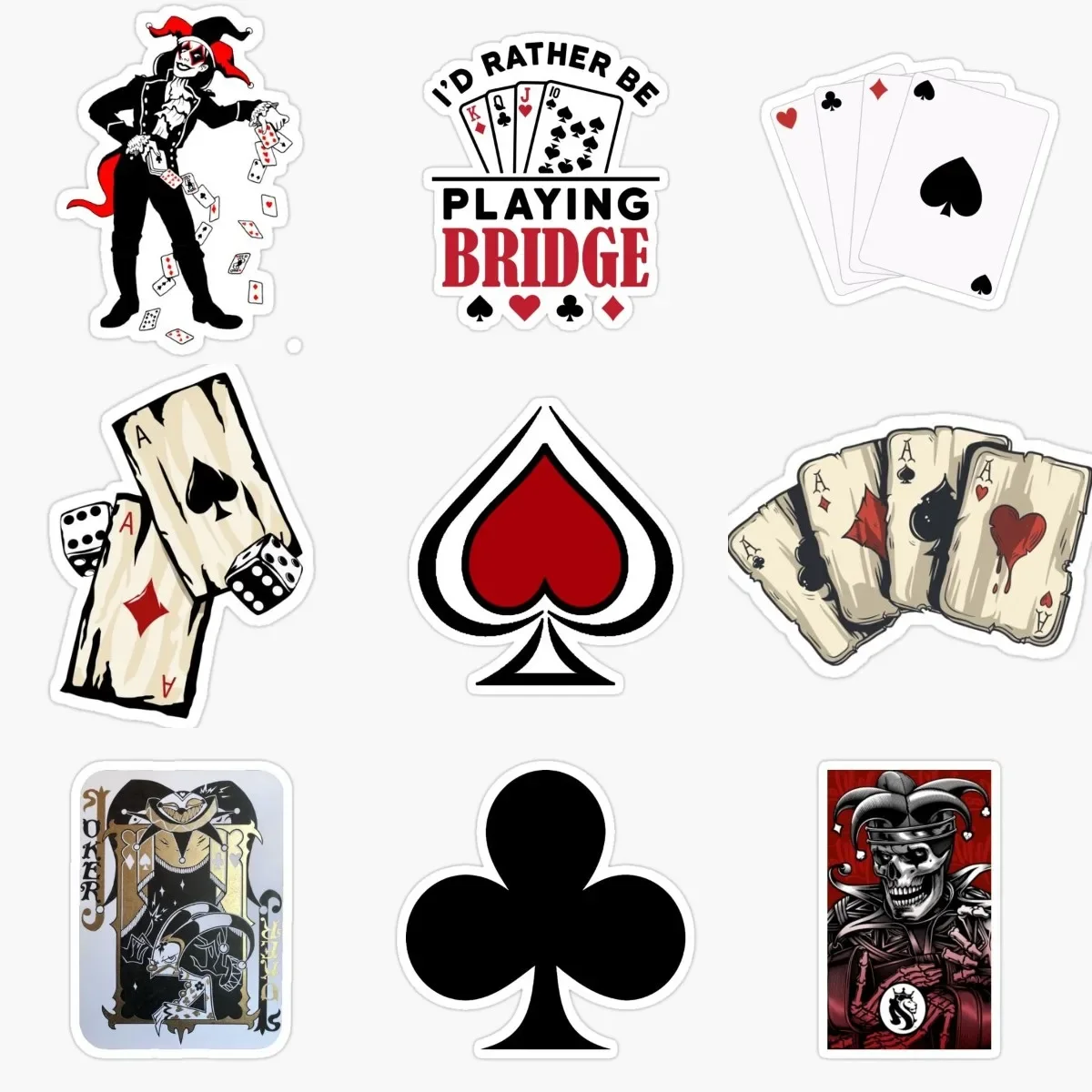 Playing Card Spade Club Joker PVC Creative Stickers for Decorate Car Bicycle Book Laptop Camper Wall Truck Van Decal Accessories
Playing Card Spade Club Joker PVC Creative Stickers for Decorate Car Bicycle Book Laptop Camper Wall Truck Van Decal Accessories