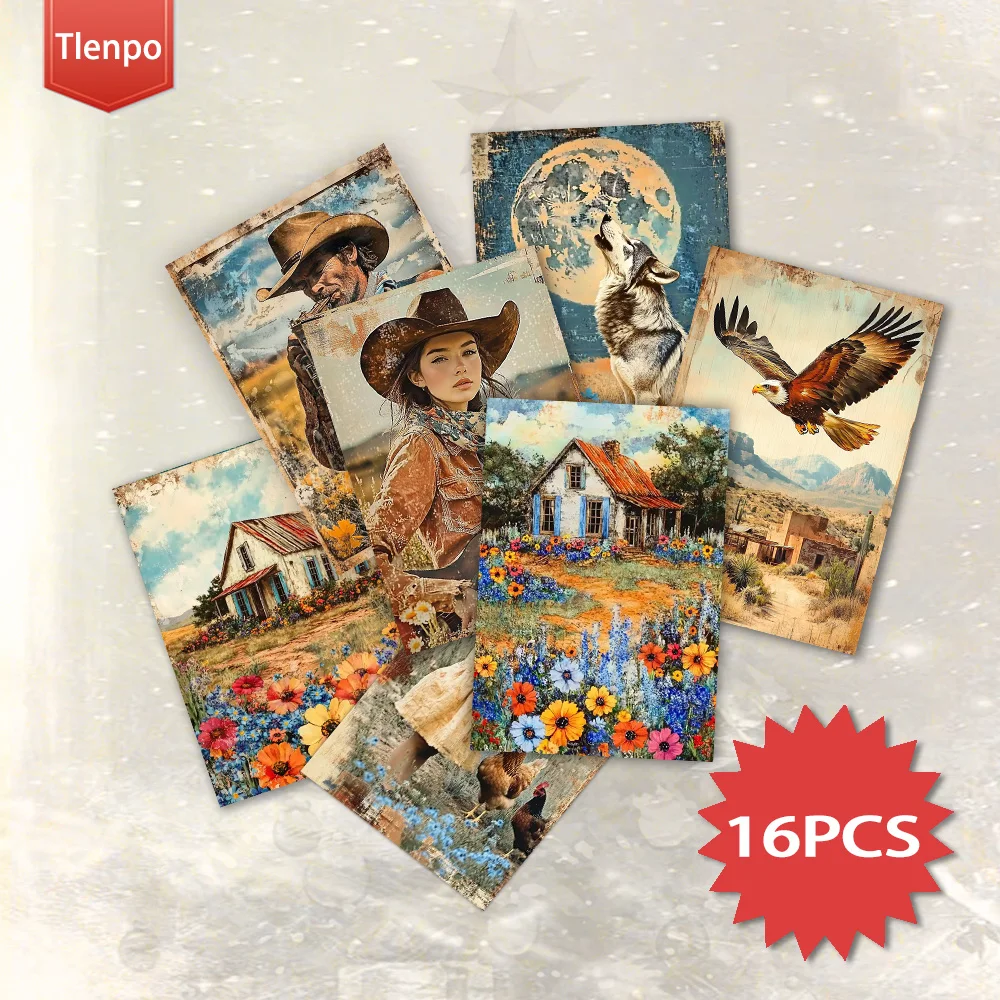 16pcs,Vintage Western Cowboy Postcards, HD Printed, birthday/anniversary gifts, collectibles, suitable for gift-giving
16pcs,Vintage Western Cowboy Postcards, HD Printed, birthday/anniversary gifts, collectibles, suitable for gift-giving