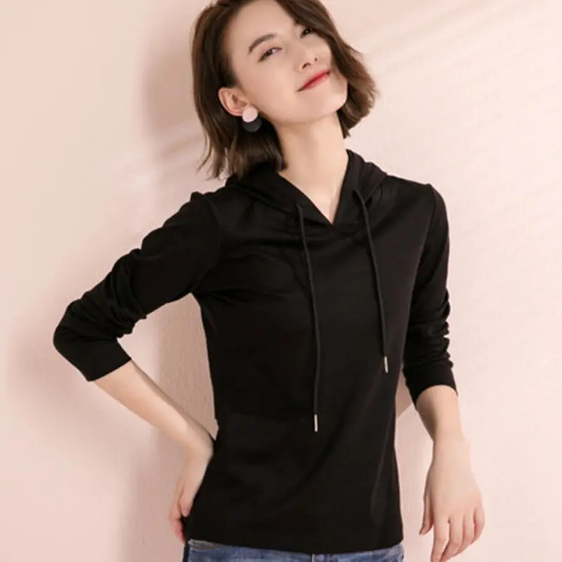 All-match Street Casual T Shirts Spring Autumn New Long Sleeve Solid Slim Vintage Hoodie Pullover Fashion Trend Women Clothing
All-match Street Casual T Shirts Spring Autumn New Long Sleeve Solid Slim Vintage Hoodie Pullover Fashion Trend Women Clothing