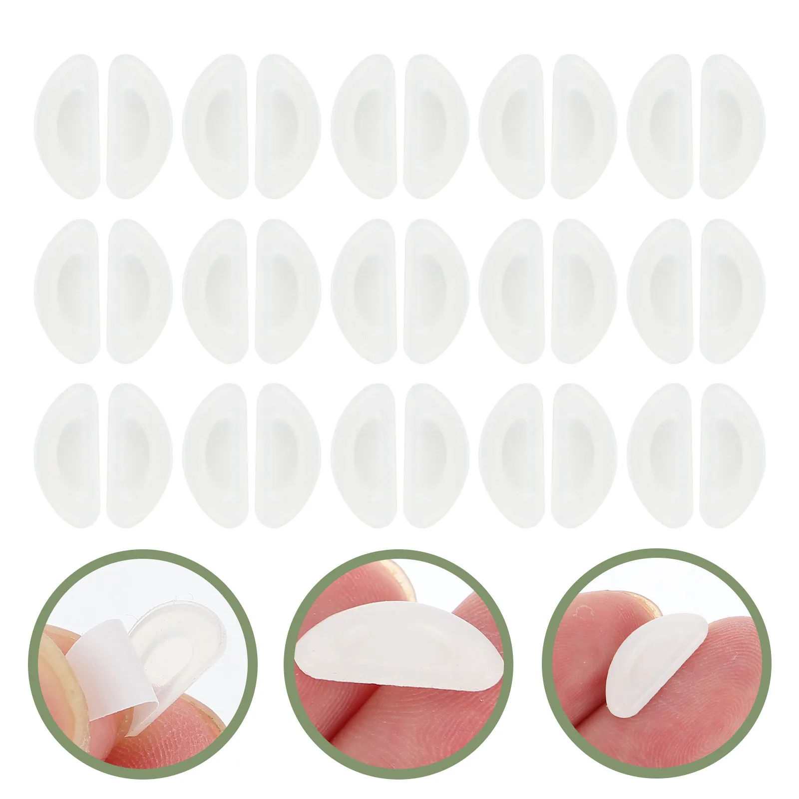 15Pairs High-Durability Non-Slip Eyeglass Nose Pads Silicone Nose Gaskets for Optical Frames Prevent Slipping Reduce Bridge
15Pairs High-Durability Non-Slip Eyeglass Nose Pads Silicone Nose Gaskets for Optical Frames Prevent Slipping Reduce Bridge