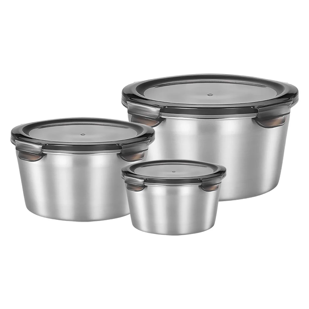 3 Pcs 600ml 1100ml 2200ml Stainless Steel Food Containers Airtight Storage Jars for Coffee Snacks Dried Foods Kitchen
3 Pcs 600ml 1100ml 2200ml Stainless Steel Food Containers Airtight Storage Jars for Coffee Snacks Dried Foods Kitchen