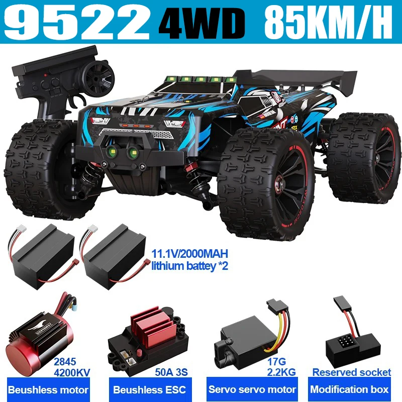 9522PRO 85KM/H High Speed RC Car Brushless 4WD Off-Road Drift Remote Control Car 1:16 Professional Racing Cars SCY9522 50KM/H
9522PRO 85KM/H High Speed RC Car Brushless 4WD Off-Road Drift Remote Control Car 1:16 Professional Racing Cars SCY9522 50KM/H