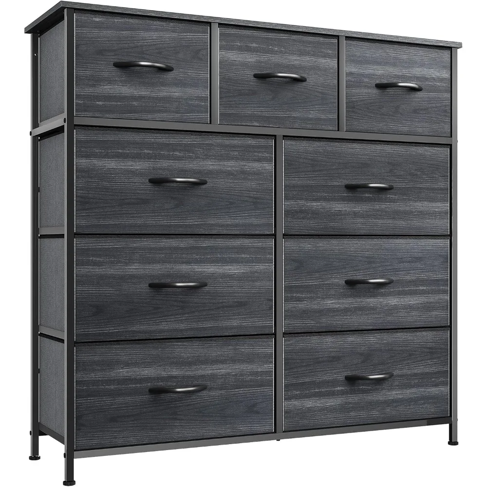 Dresser for Bedroom with 9 Drawers - Fabric Storage Tower, Tall Chest Organizer Unit for Living Room, Entryway, Closets
Dresser for Bedroom with 9 Drawers - Fabric Storage Tower, Tall Chest Organizer Unit for Living Room, Entryway, Closets