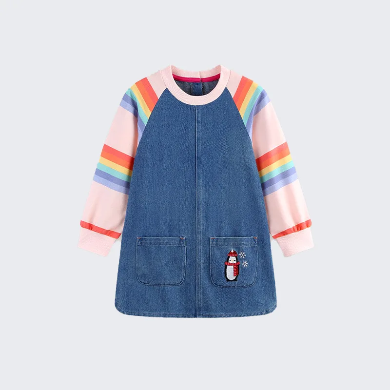 Autumn New Girls' Dress Embroidered Round Neck Children's Princess Dress Denim Toddler Dress
Autumn New Girls' Dress Embroidered Round Neck Children's Princess Dress Denim Toddler Dress