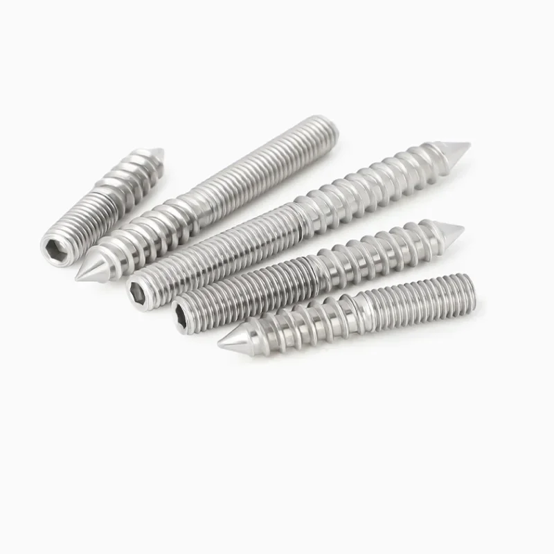 304 stainless steel double head screw, one head self tapping pointed tail thread, one head internal hexagonal set M5M6M8M10
304 stainless steel double head screw, one head self tapping pointed tail thread, one head internal hexagonal set M5M6M8M10