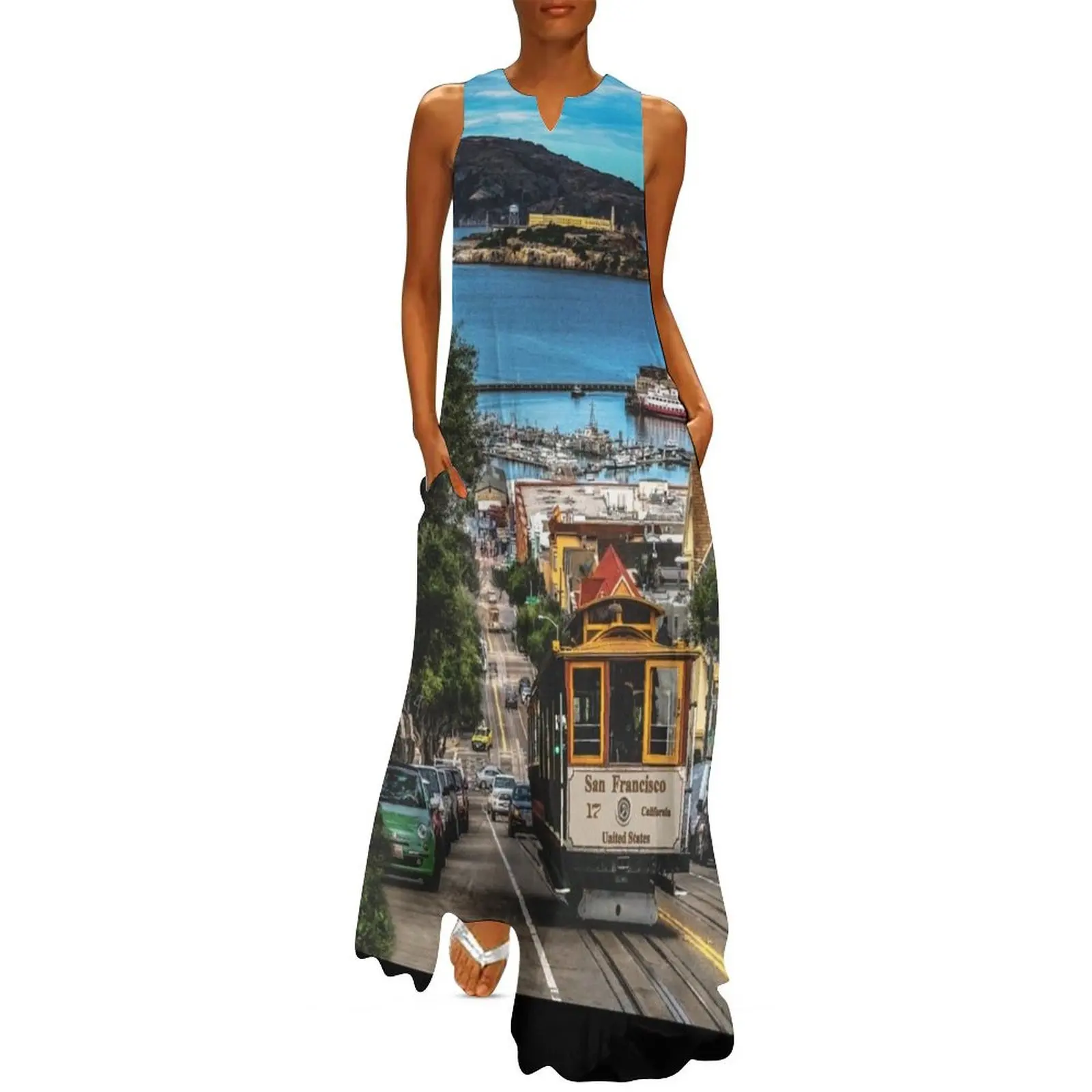 San Francisco, California - Iconic Cable Car and Alcatraz Island Long Dress summer clothes Dress for girls womens dress
San Francisco, California - Iconic Cable Car and Alcatraz Island Long Dress summer clothes Dress for girls womens dress