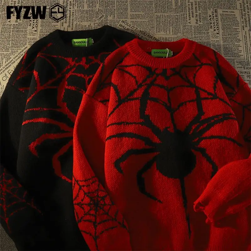 Spiderman Sweater Soft Loose Round-Neck Sweater Retro Shabby Street Style Spring and Autumn Warm Sweater
Spiderman Sweater Soft Loose Round-Neck Sweater Retro Shabby Street Style Spring and Autumn Warm Sweater