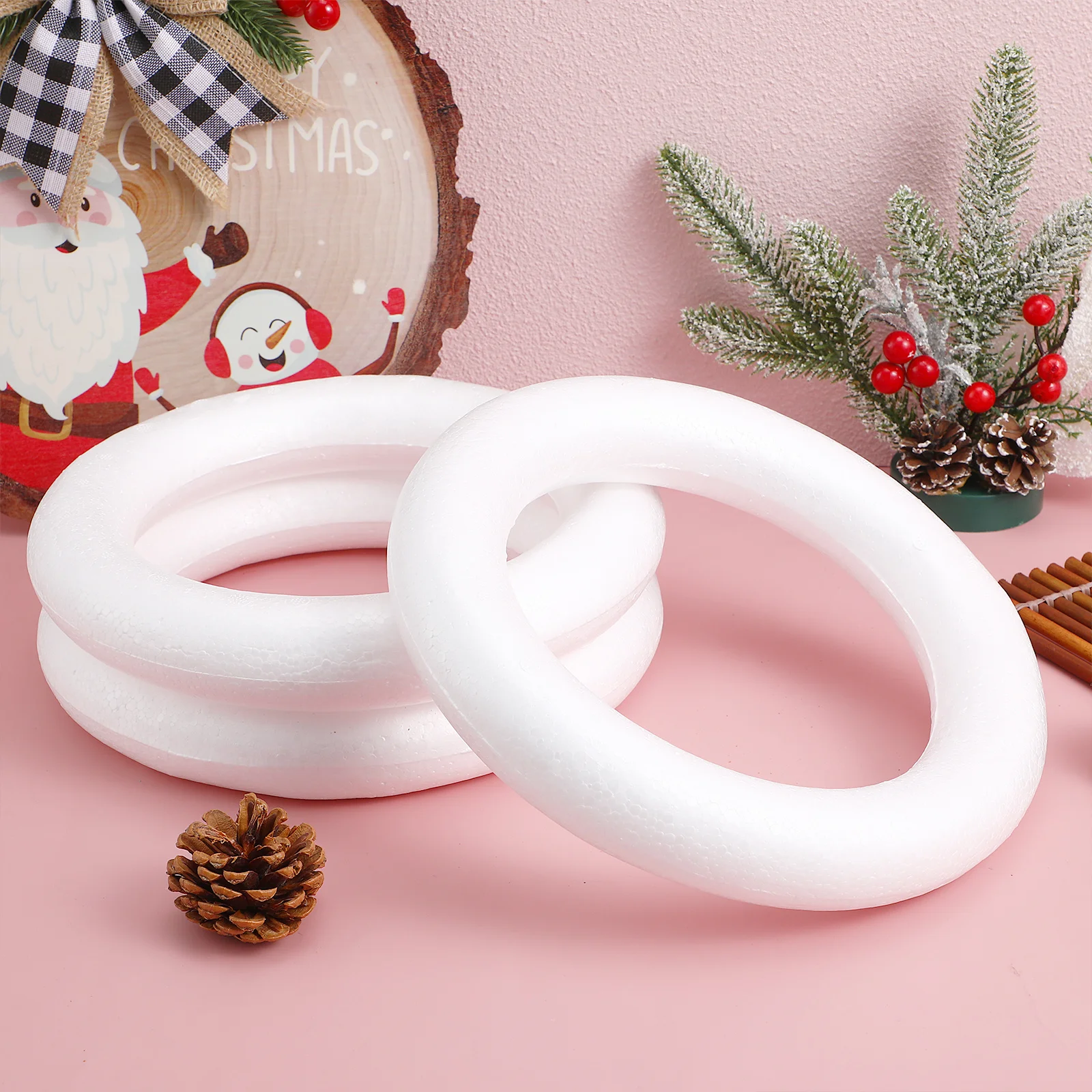3Pcs White Foam Ring Circular DIY Craft Ring for Party Decorations Centerpieces Valentine Wedding Garland Making Fun Creative
3Pcs White Foam Ring Circular DIY Craft Ring for Party Decorations Centerpieces Valentine Wedding Garland Making Fun Creative