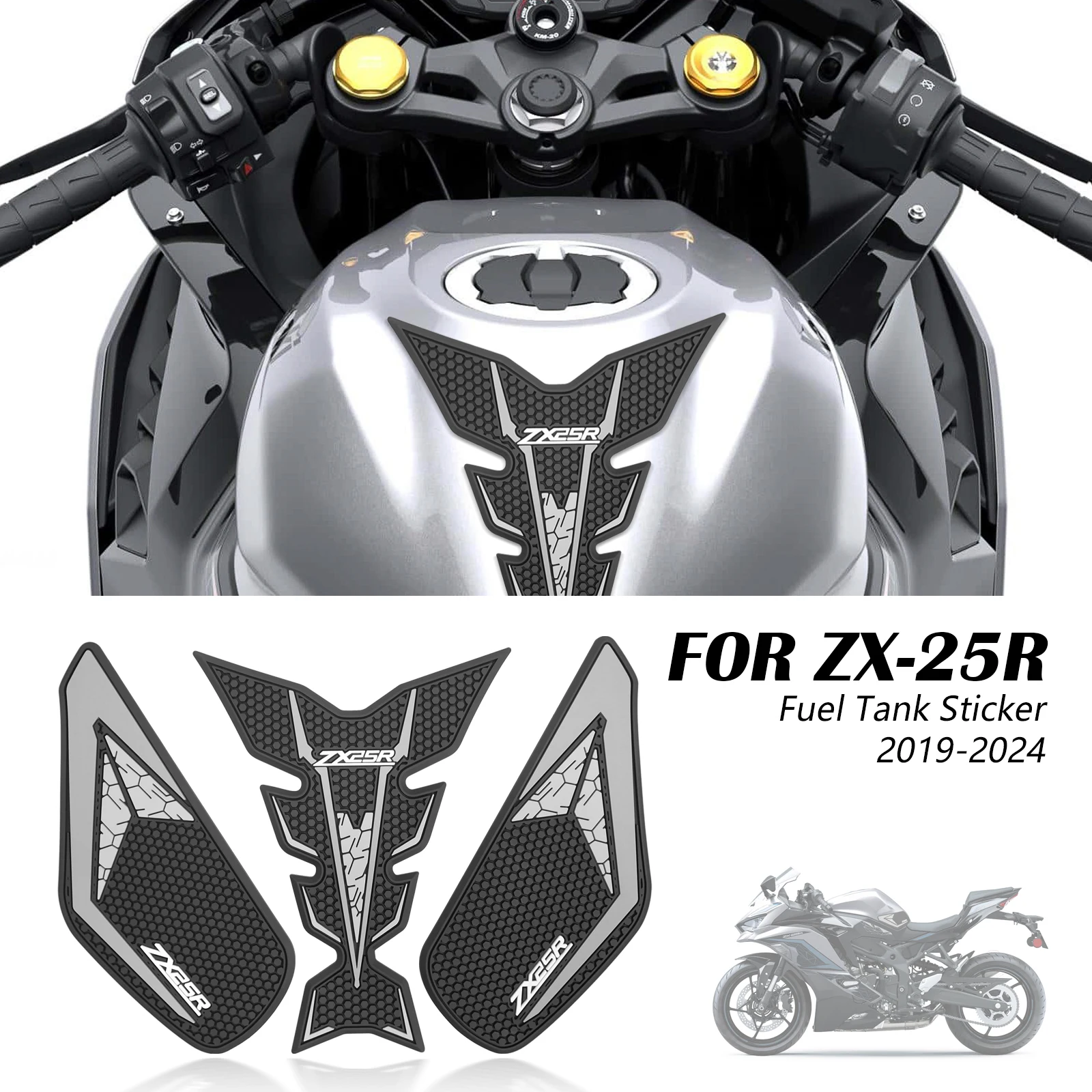 Motorcycle Fuel Tank Pad Gas Cap Sticker Decal Kit Knee Pad Protection Decals Waterproof For Kawasaki Ninja ZX25R ZX-25R 2019-24
Motorcycle Fuel Tank Pad Gas Cap Sticker Decal Kit Knee Pad Protection Decals Waterproof For Kawasaki Ninja ZX25R ZX-25R 2019-24
