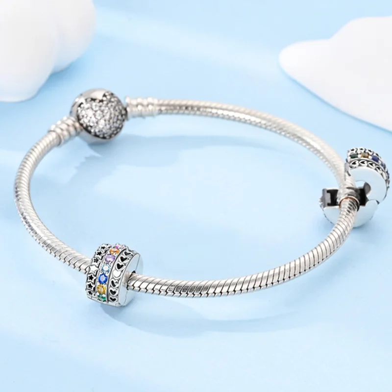 New 925 Sterling Silver Colorful Fixed Clip Charm Bead Fit 3mm Original Bracelet DIY Women Exquisite Anniversary Jewelry Gifts
New 925 Sterling Silver Colorful Fixed Clip Charm Bead Fit 3mm Original Bracelet DIY Women Exquisite Anniversary Jewelry Gifts