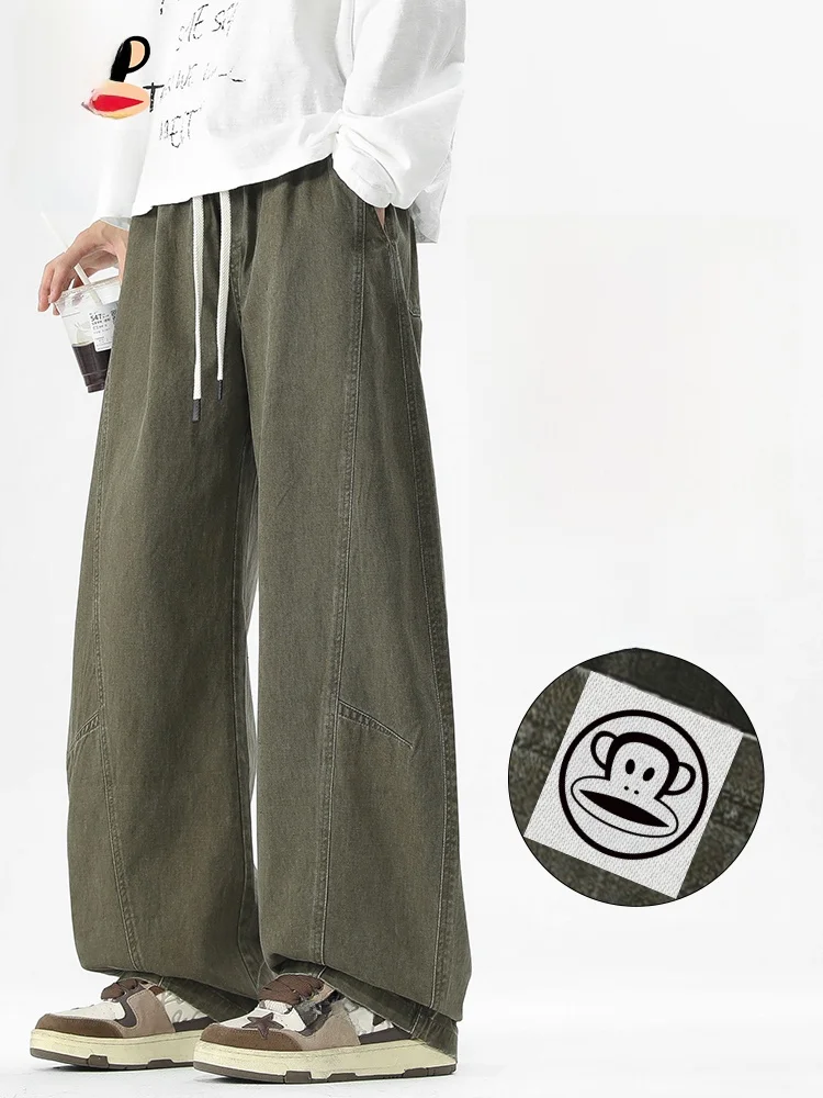 Мужские рабочие брюки PaulFrank из чистого хлопка, свободные прямые повседневные брюки, осенняя коллекция High Street Sle, молодежная мода
Мужские рабочие брюки PaulFrank из чистого хлопка, свободные прямые повседневные брюки, осенняя коллекция High Street Sle, молодежная мода