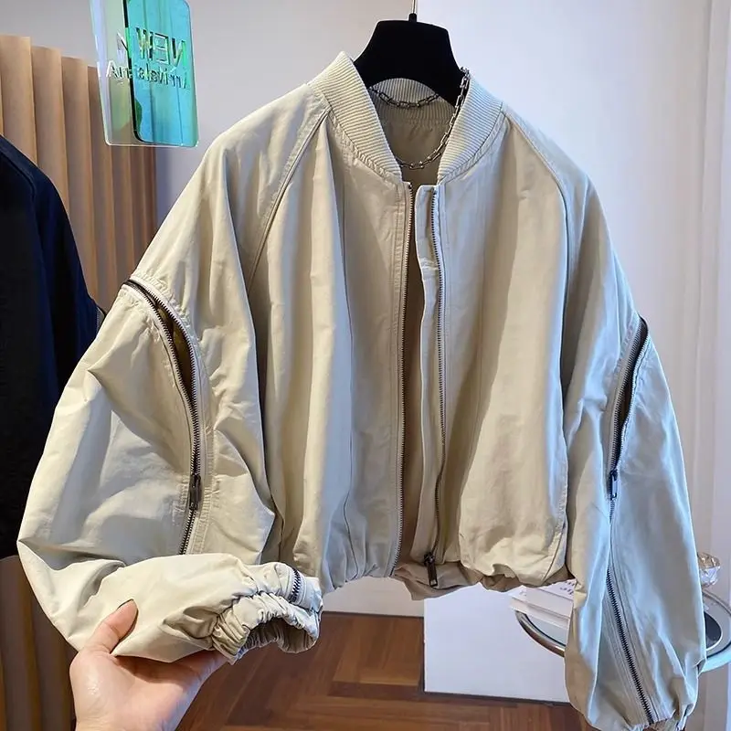 Korean Style All-match Black Baseball Jackets Loose Casual Short Jackets Spring Autumn Ew Long Sleeve Tops Mujer
Korean Style All-match Black Baseball Jackets Loose Casual Short Jackets Spring Autumn Ew Long Sleeve Tops Mujer