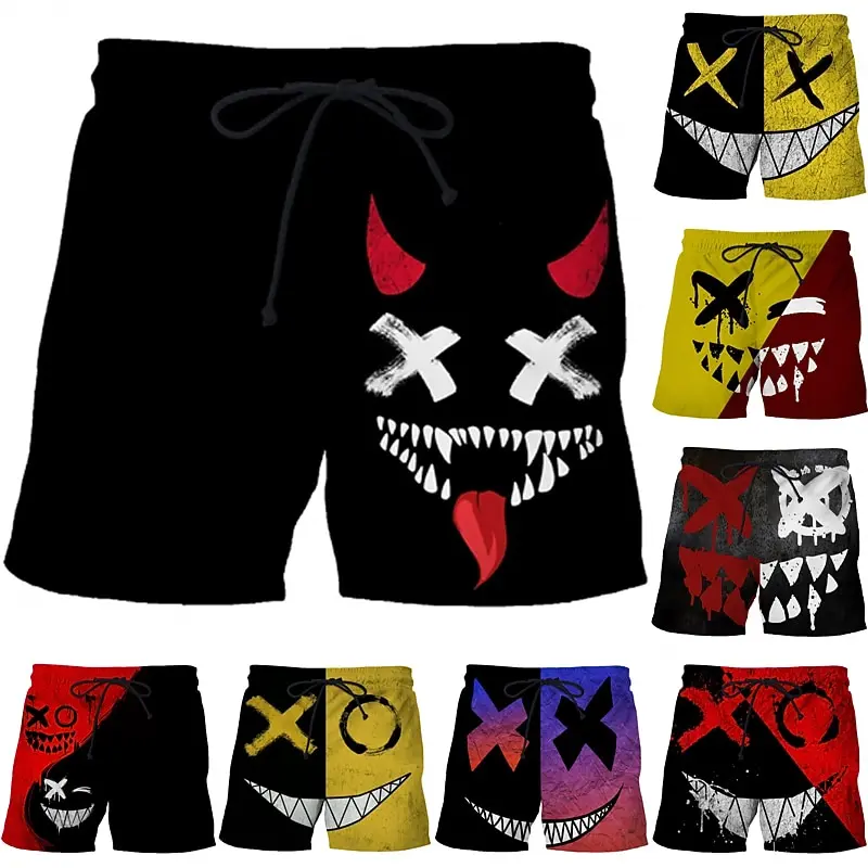 Men's Color Blocked Pattern Smiley Face Mid Waist Fashionable Street Daily Drawstring Pocket Elastic Waist Swimming Shorts
Men's Color Blocked Pattern Smiley Face Mid Waist Fashionable Street Daily Drawstring Pocket Elastic Waist Swimming Shorts