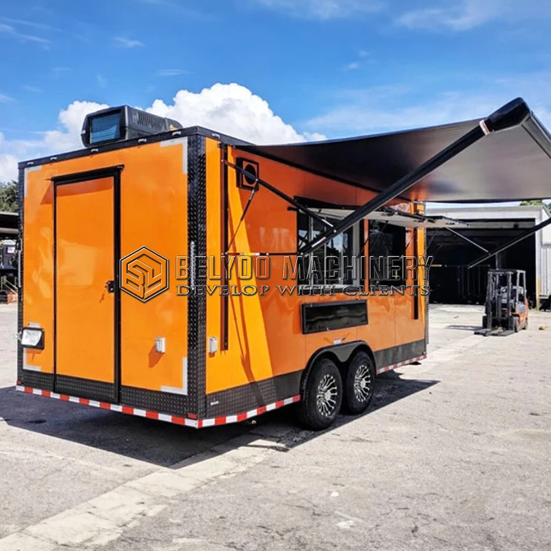 Belyoo Stainless Steel Mobile Food Cart Outdoor Ice Cream Truck Hot Dog Carts Concession Trailer Towable Food Trailer for Sale
Belyoo Stainless Steel Mobile Food Cart Outdoor Ice Cream Truck Hot Dog Carts Concession Trailer Towable Food Trailer for Sale