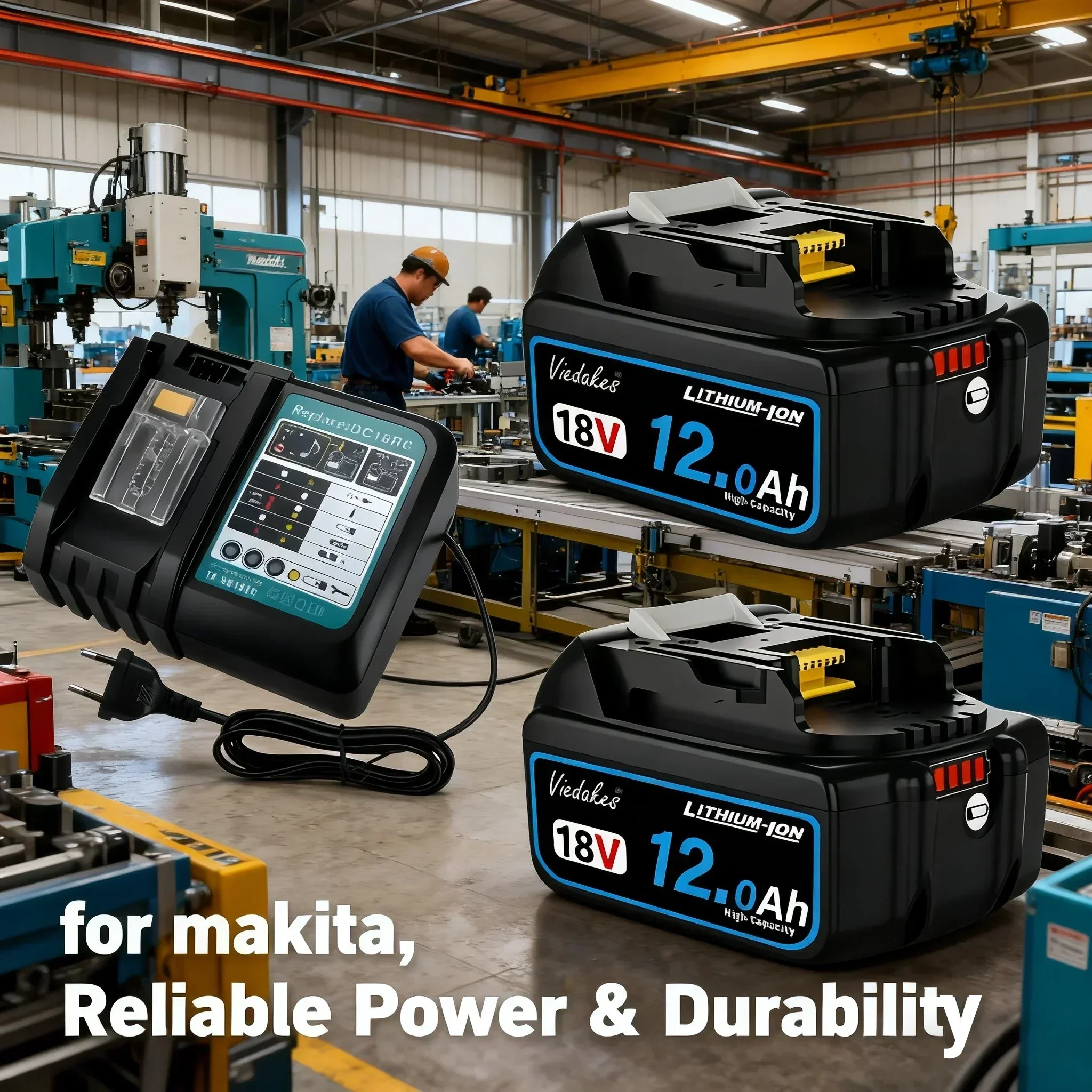 ∰For Makita 18V Battery 18v 12000mAh Rechargeable Lithium Ion battery for BL1850 BL1860B BL1890 LXT400 Power Tool Battery⊙
∰For Makita 18V Battery 18v 12000mAh Rechargeable Lithium Ion battery for BL1850 BL1860B BL1890 LXT400 Power Tool Battery⊙