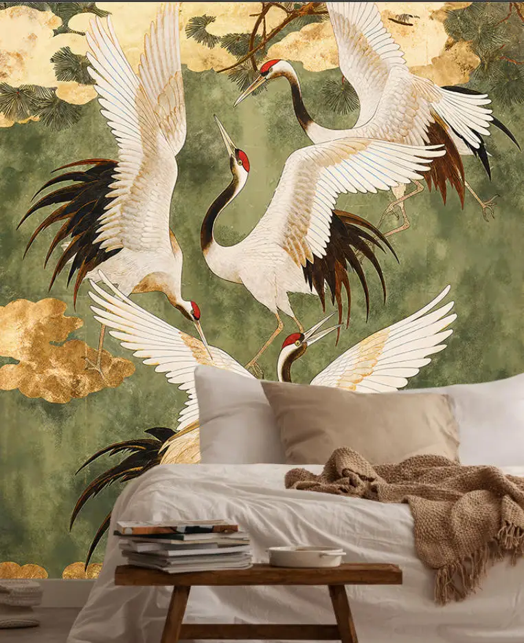 Customized Size Mural Retro Colorful Cloud Bird Cranes Mural Home Decoration Restaurant Barbecue Restaurant Background Wallpaper
Customized Size Mural Retro Colorful Cloud Bird Cranes Mural Home Decoration Restaurant Barbecue Restaurant Background Wallpaper