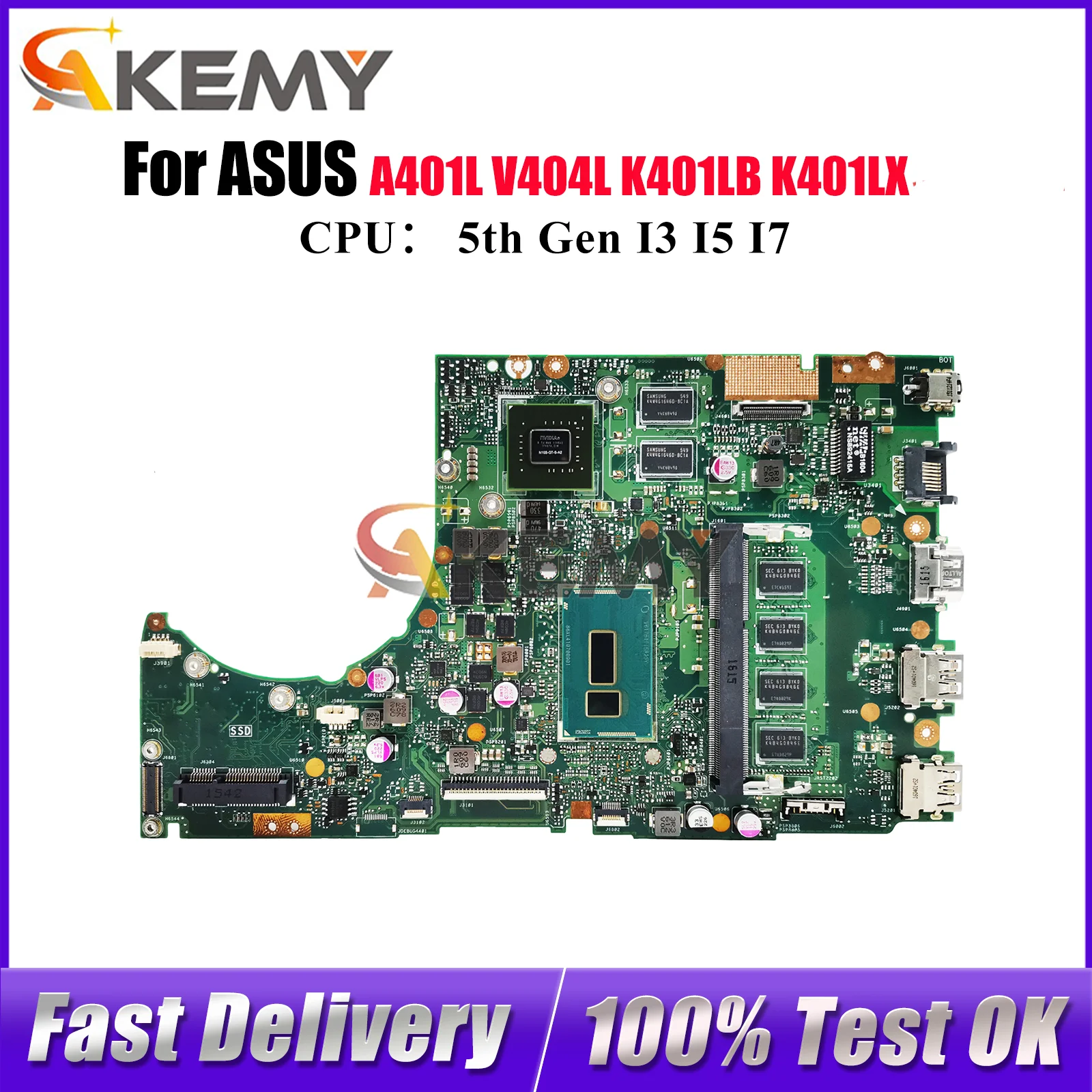 K401LB Материнская плата для ноутбука ASUS VivoBook V404L K401L K401LB K401LX V405L A401L Материнская плата с процессором I3 I5 I7 100% ОК шт.
K401LB Материнская плата для ноутбука ASUS VivoBook V404L K401L K401LB K401LX V405L A401L Материнская плата с процессором I3 I5 I7 100% ОК шт.