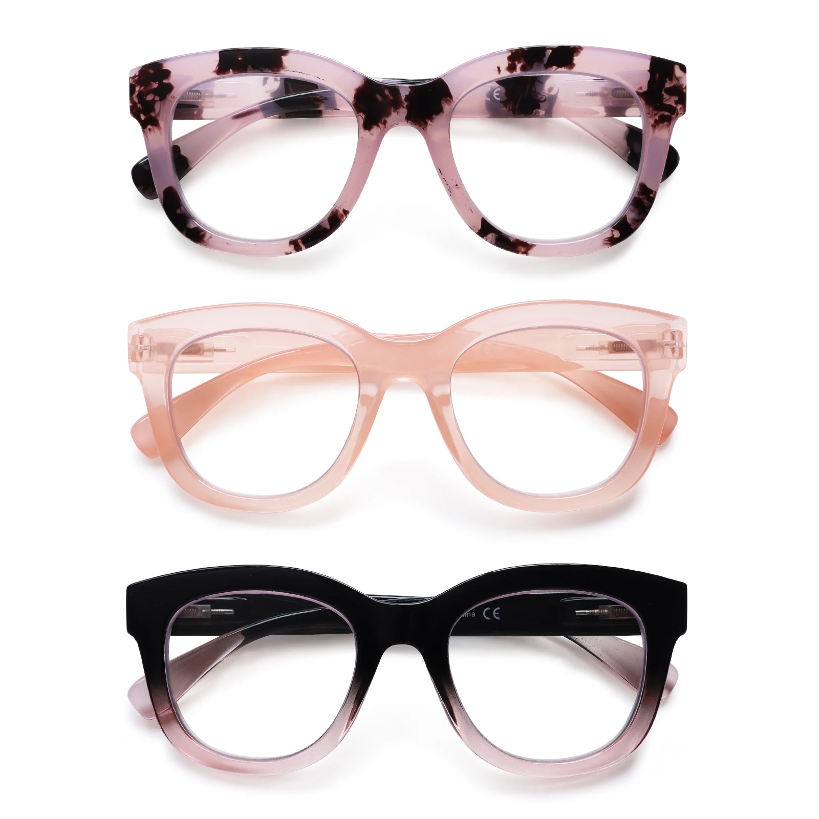 TUREZING 3 Pack Reading Glasses for Women Men Lightweight Spring Hinge Decorative Prescription Eyewear
TUREZING 3 Pack Reading Glasses for Women Men Lightweight Spring Hinge Decorative Prescription Eyewear