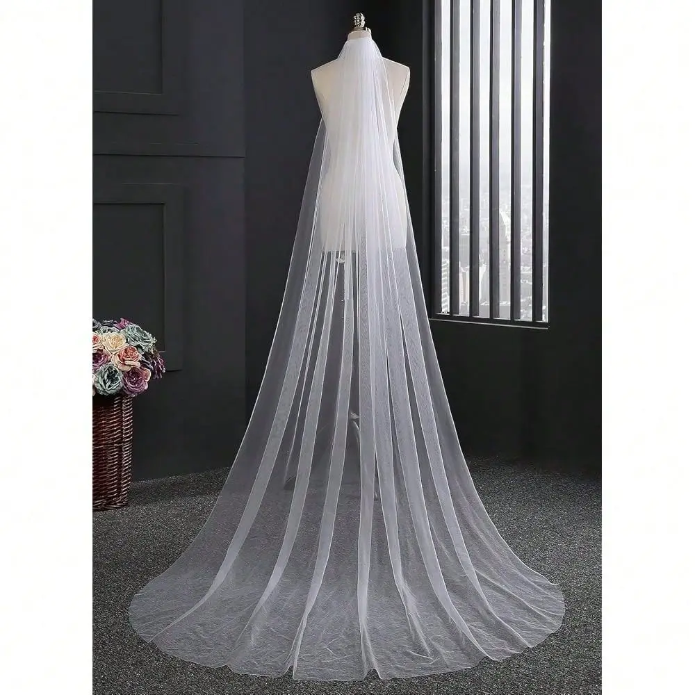 Bride Wedding Veil Bridal Tulle Veil With Metal Comb
Bride Wedding Veil Bridal Tulle Veil With Metal Comb